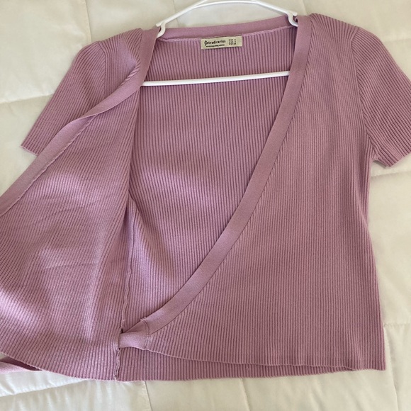 Purple wrap top - Picture 3 of 7